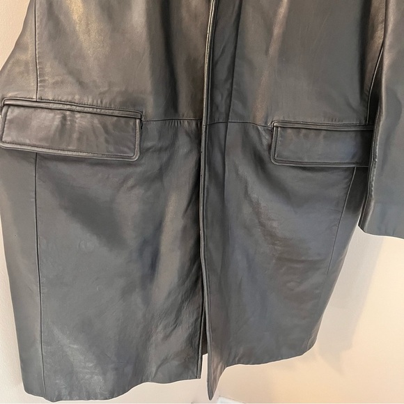 Banana Republic Genuine Buttery Leather Trench Coat - Picture 8 of 17